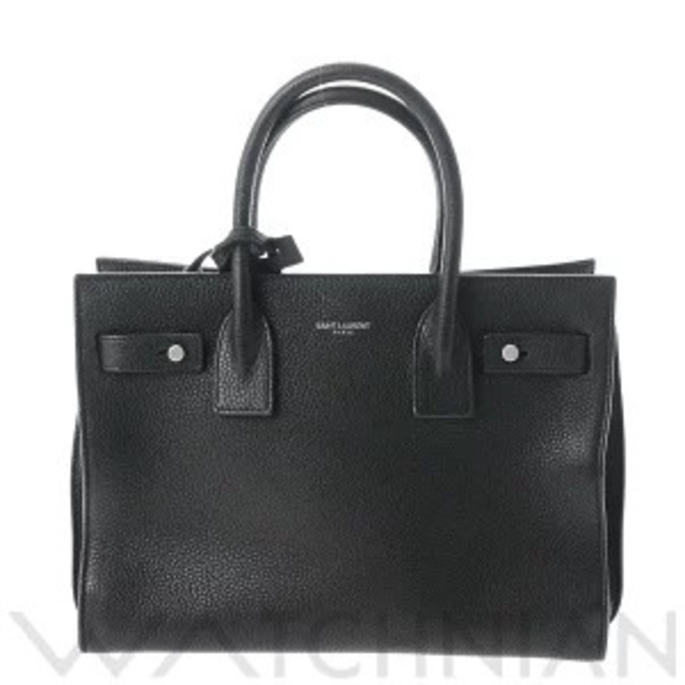 Saint Laurent Sac de Jour Baby Black Grain Leather Handbag